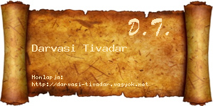Darvasi Tivadar névjegykártya