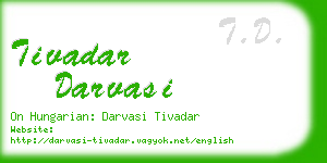 tivadar darvasi business card